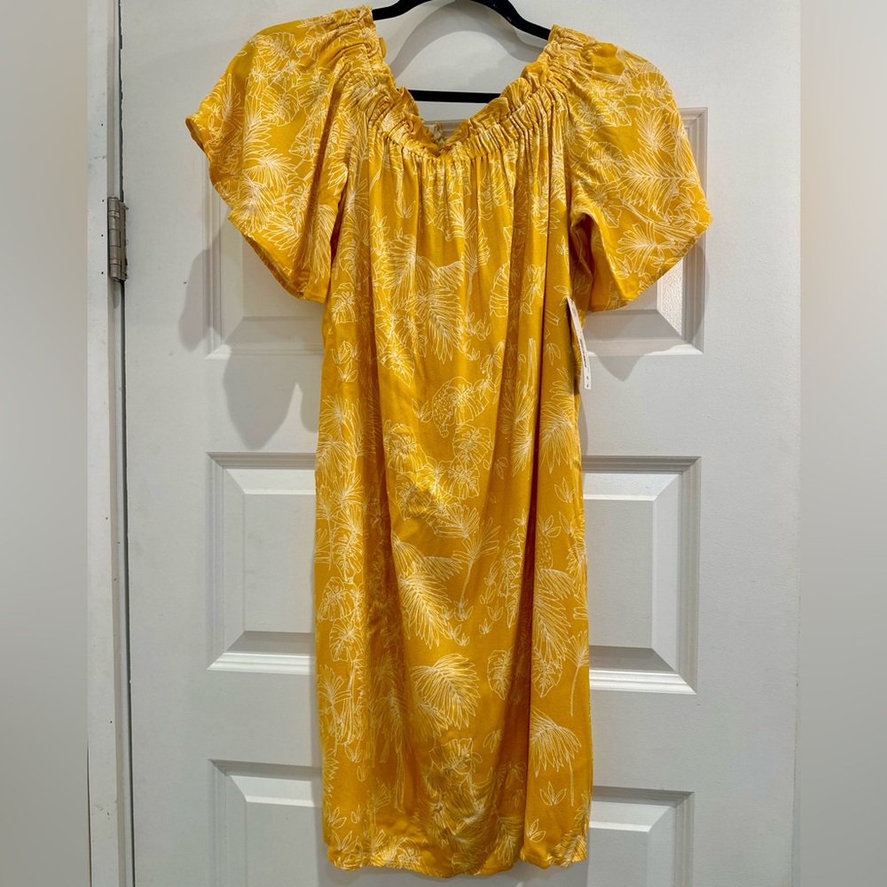 a.n.a tropical smocked dress